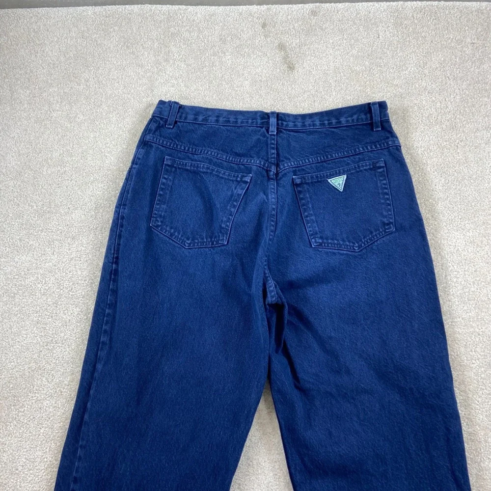 Vintage Guess Jeans Mens 34x30 Blue Georges Marciano Button Fly Made in USA